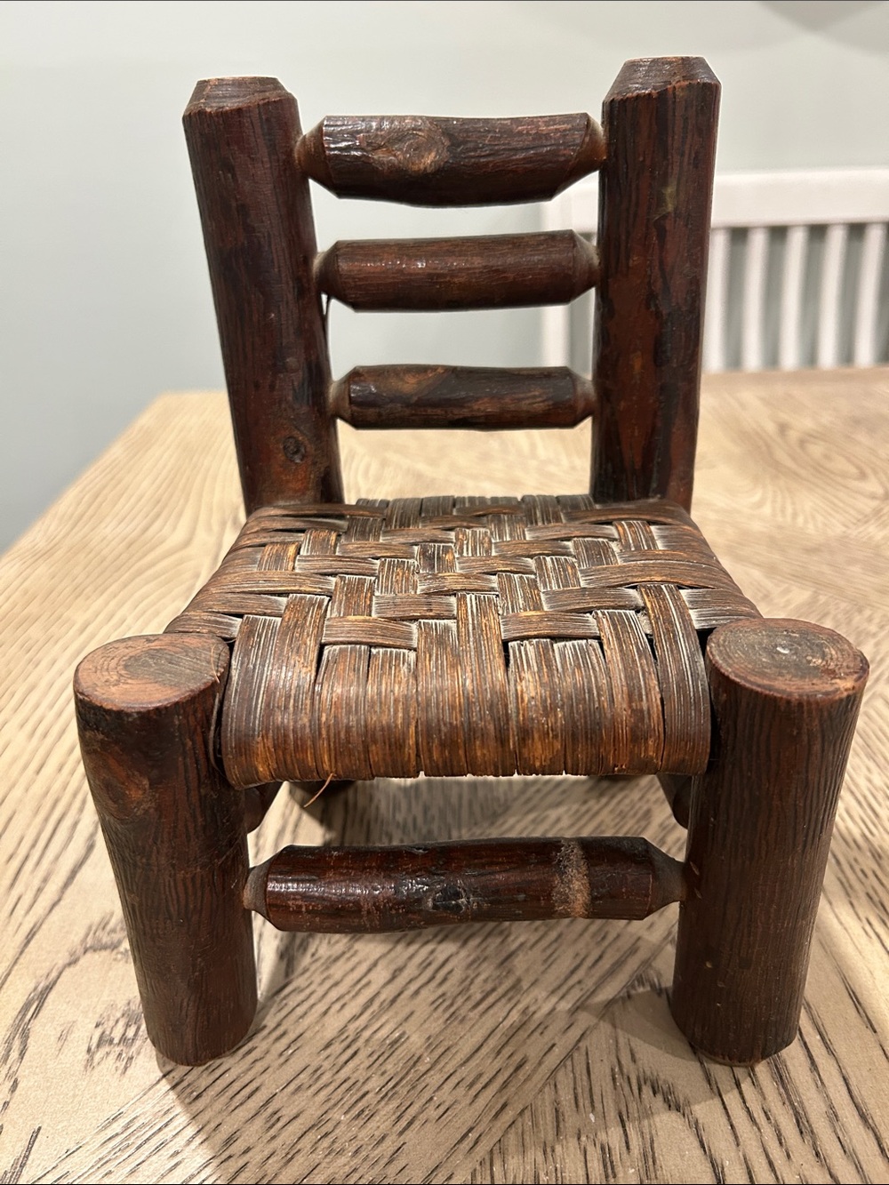 Vintage Primitive wood doll chair